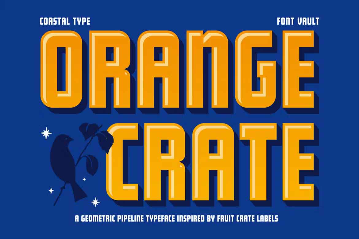 Przykładowa czcionka Orange Crate #1